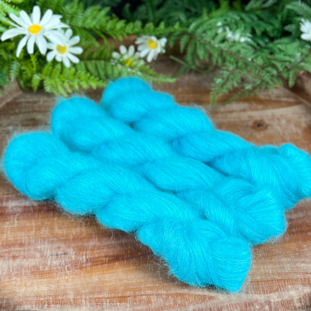 "Teacup Teal" Kidsilk Mohair Hand-dyed Yarn