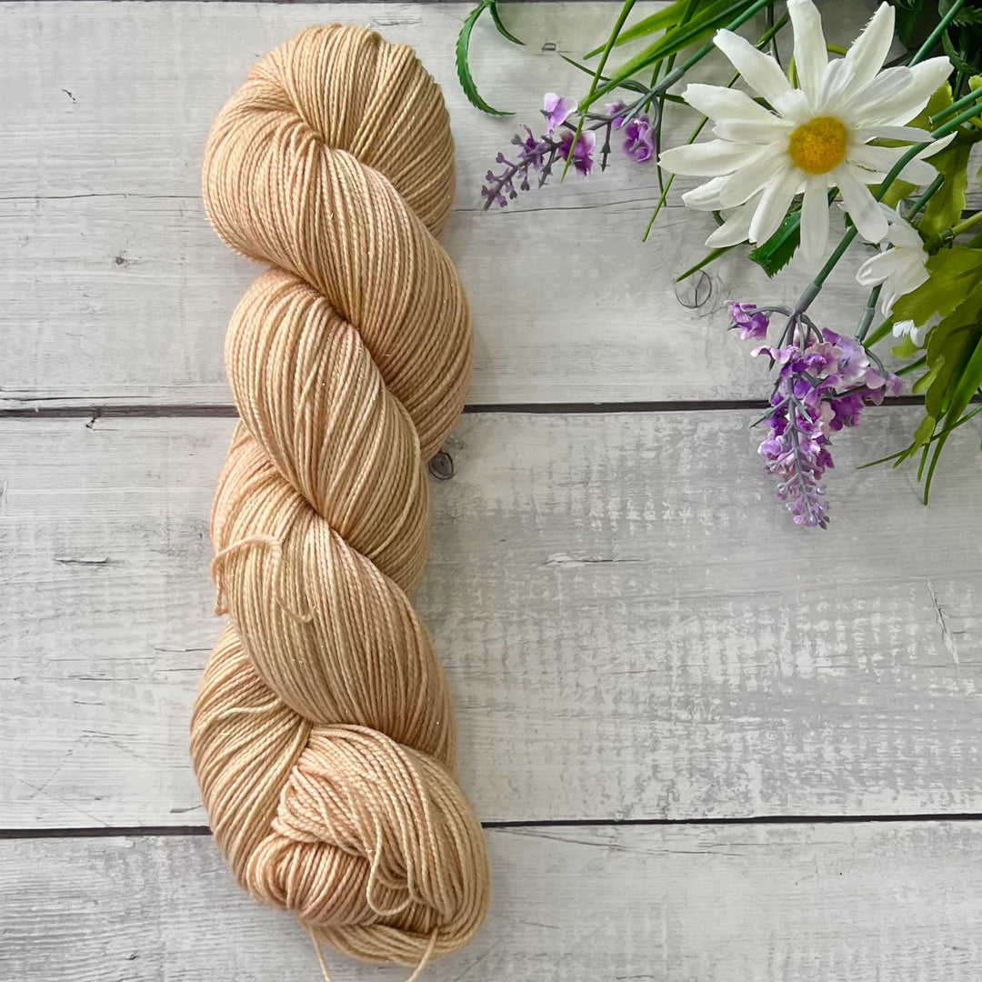 "Sands of Time" Deluxe Sparkle Fingering Hand-dyed Yarn