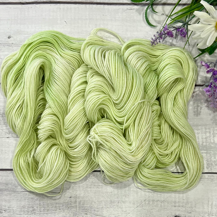 "Limelight" Deluxe Sparkle Fingering Hand-dyed Yarn