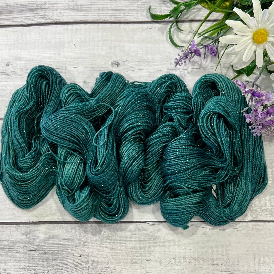 "Hunter" Deluxe Sparkle Fingering Hand-dyed Yarn