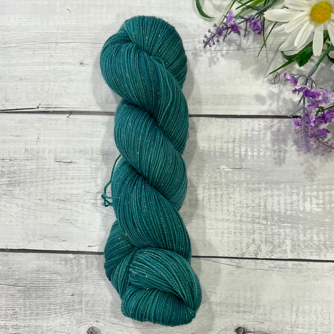 "Hunter" Deluxe Sparkle Fingering Hand-dyed Yarn