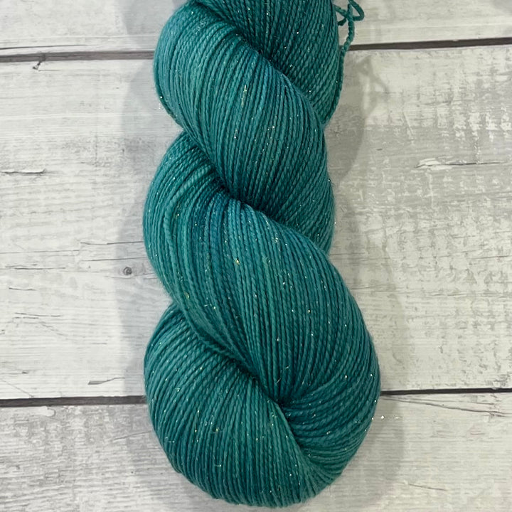 "Hunter" Deluxe Sparkle Fingering Hand-dyed Yarn