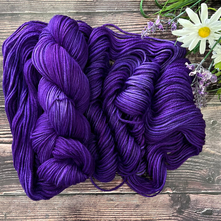 "Amethyst" Hand-dyed Yarn - Worsted