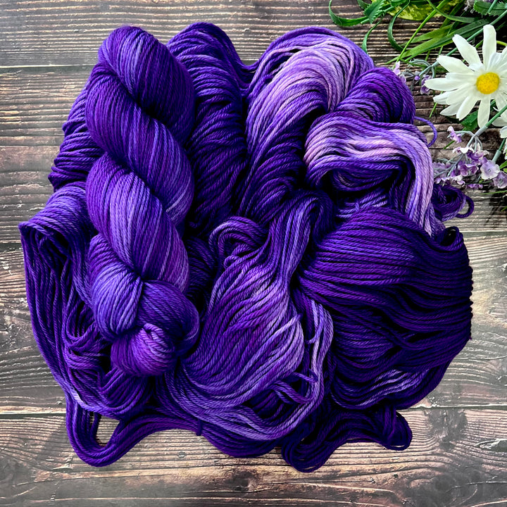 "Amethyst" Hand-dyed Yarn - Worsted