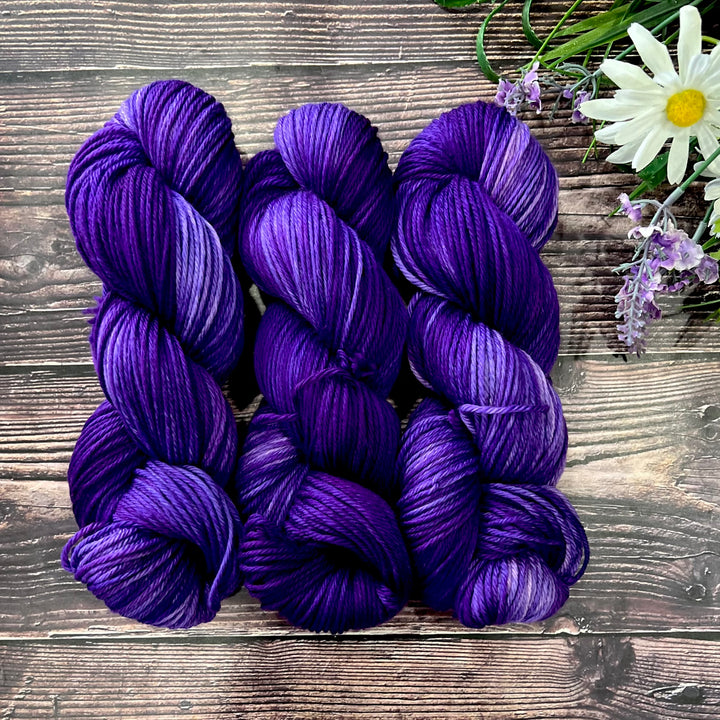 "Amethyst" Hand-dyed Yarn - Worsted