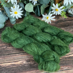 "Evergreen" Suri Alpaca Hand-dyed Yarn