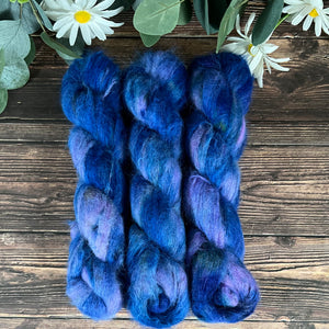 "Mom, Get A Grip" Suri Alpaca Hand-dyed Yarn