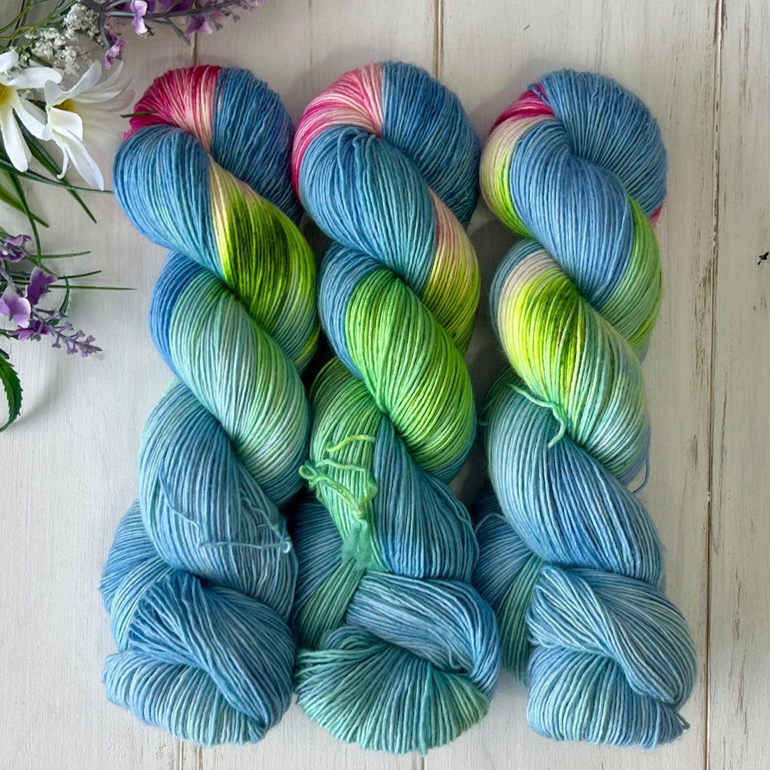 "Apple Blossom" Hand-dyed Yarn Assigned Pooling