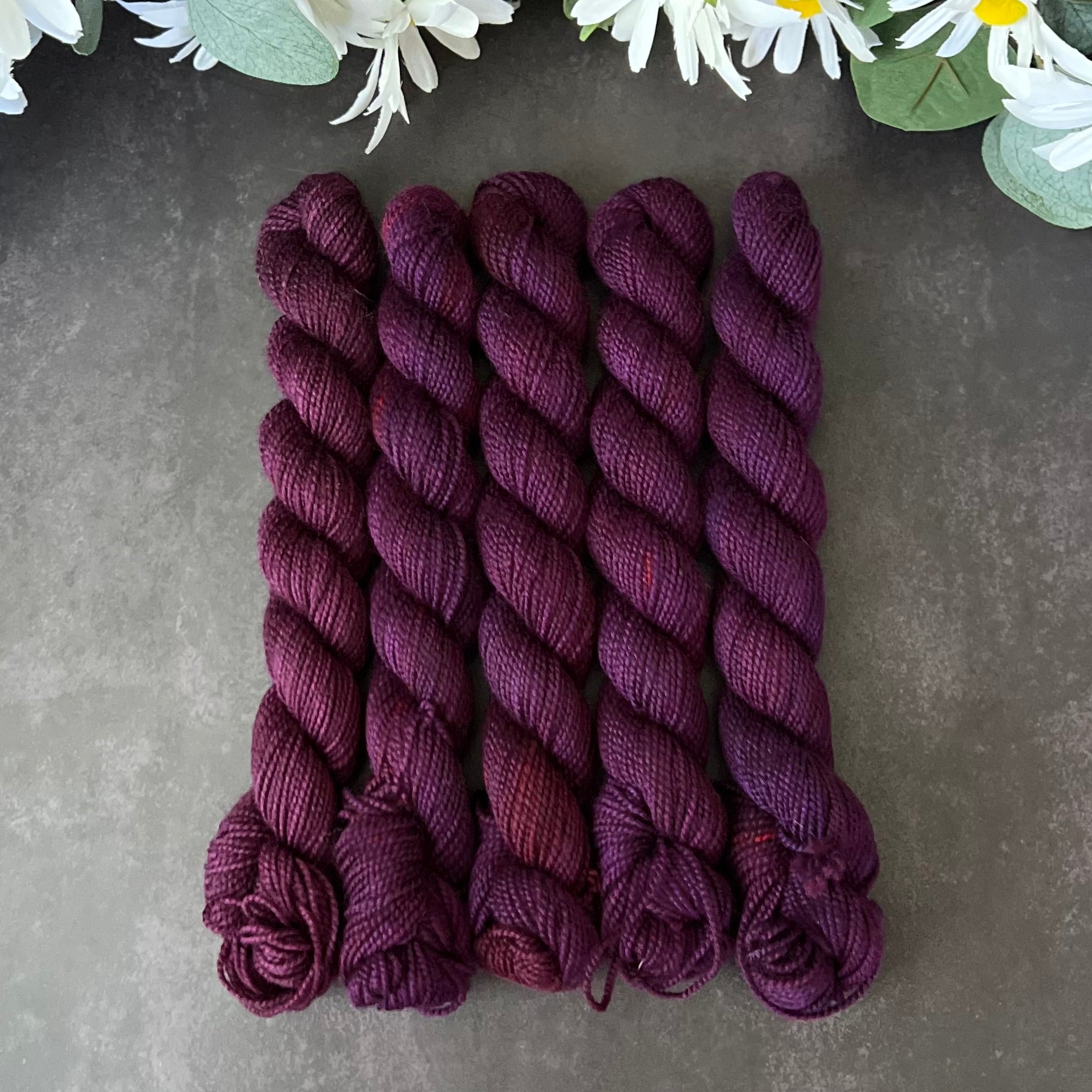 "Violet Red" Mini Sock Hand-dyed Yarn