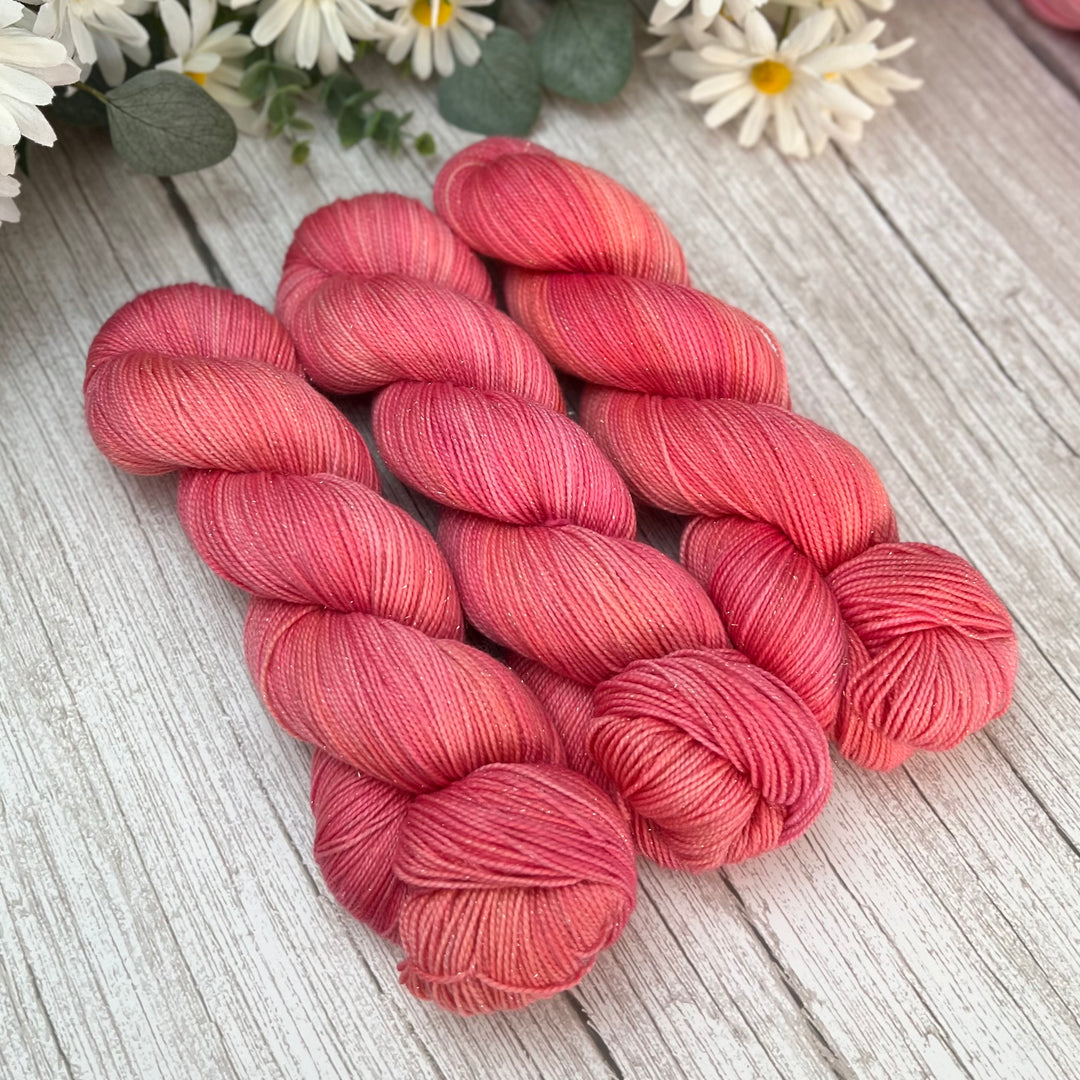 "Sunkissed" Deluxe Sparkle Fingering Hand-dyed Yarn