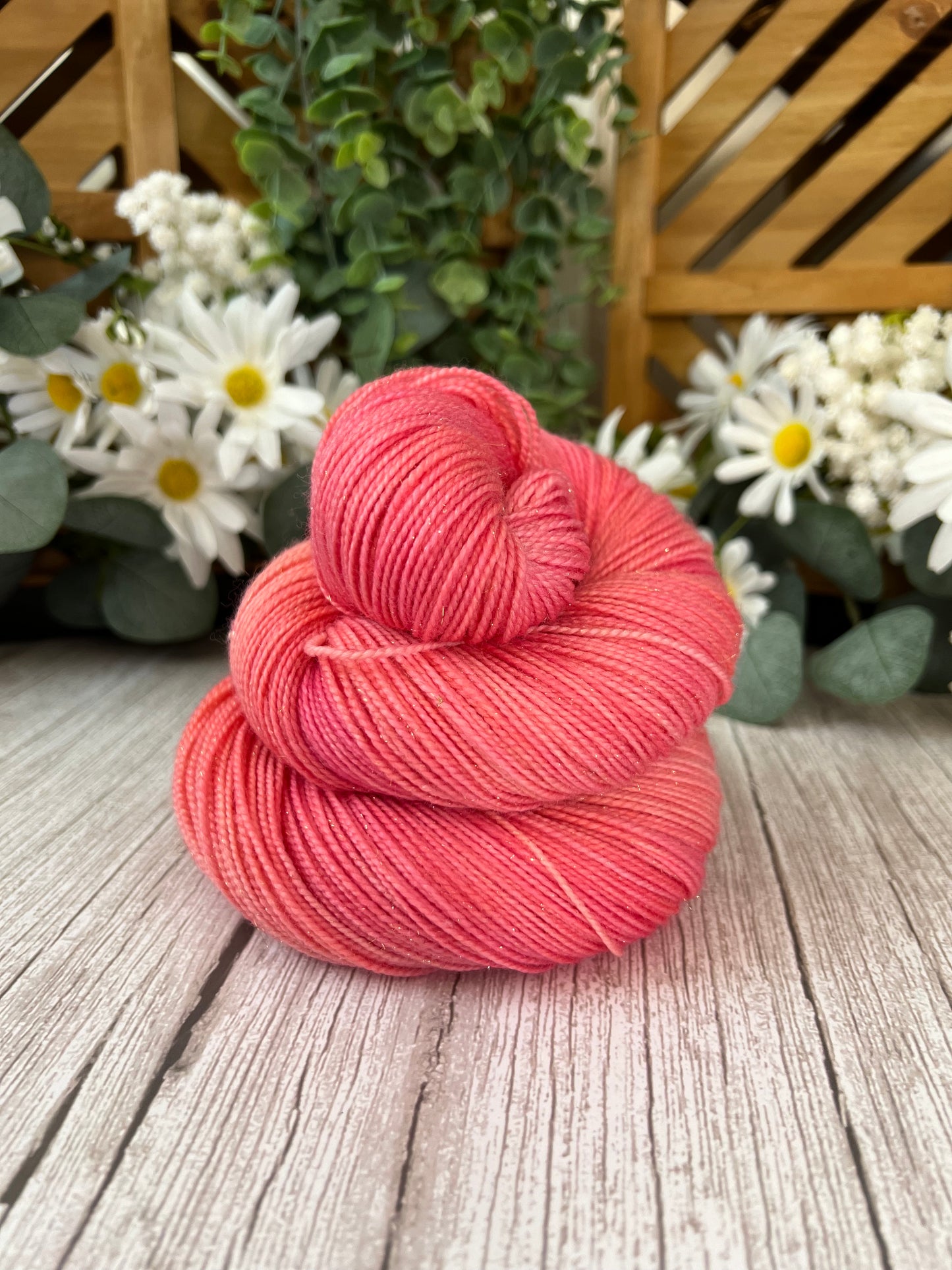 "Sunkissed" Deluxe Sparkle Fingering Hand-dyed Yarn