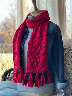 "Wandering Pathways" Knit Scarf