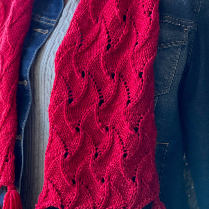 "Wandering Pathways" Knit Scarf Digital Pattern