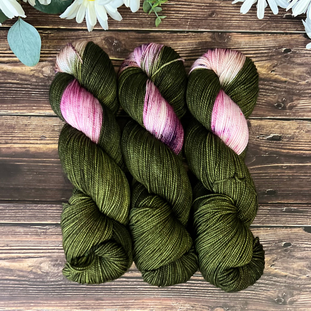 "Succulent" Assigned Pooling Hand-dyed Yarn