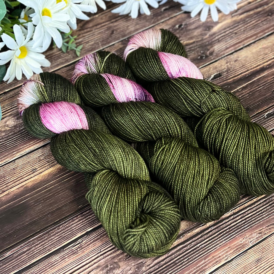 "Succulent" Assigned Pooling Hand-dyed Yarn