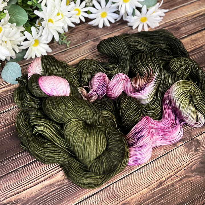 "Succulent" Assigned Pooling Hand-dyed Yarn