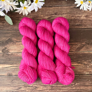 "Fuchsia" Hand-dyed Yarn