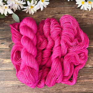 "Fuchsia" Hand-dyed Yarn