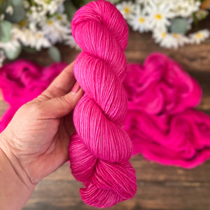 "Fuchsia" Hand-dyed Yarn