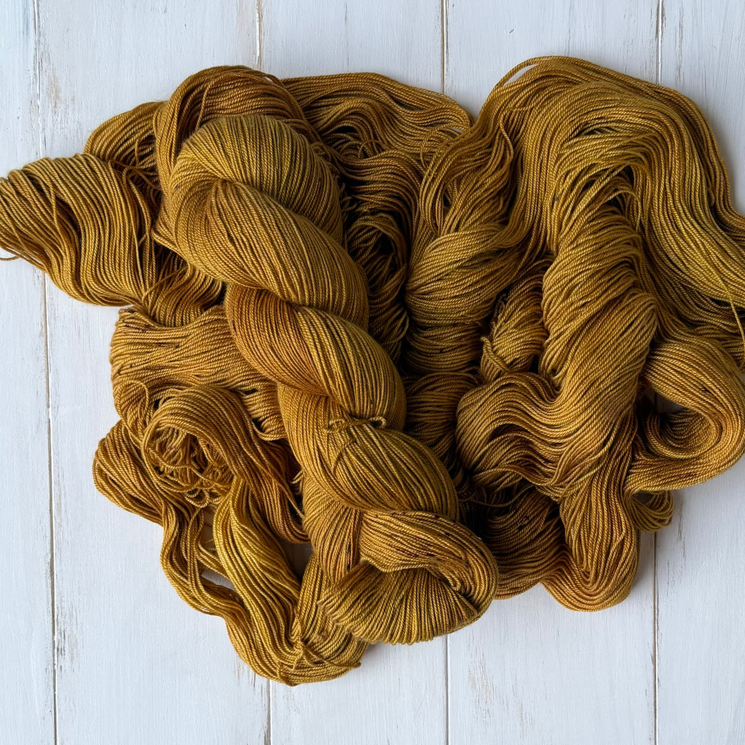 "Dijon Mustard" CashSilk Sock Hand-Dyed Yarn