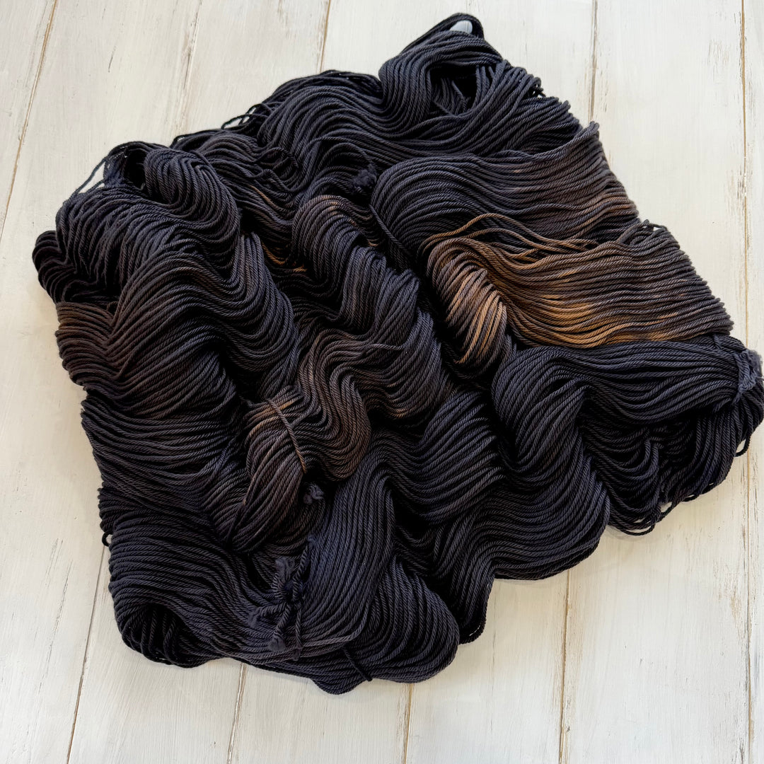 "Burnished Onyx" Hand-Dyed Yarn - Worsted
