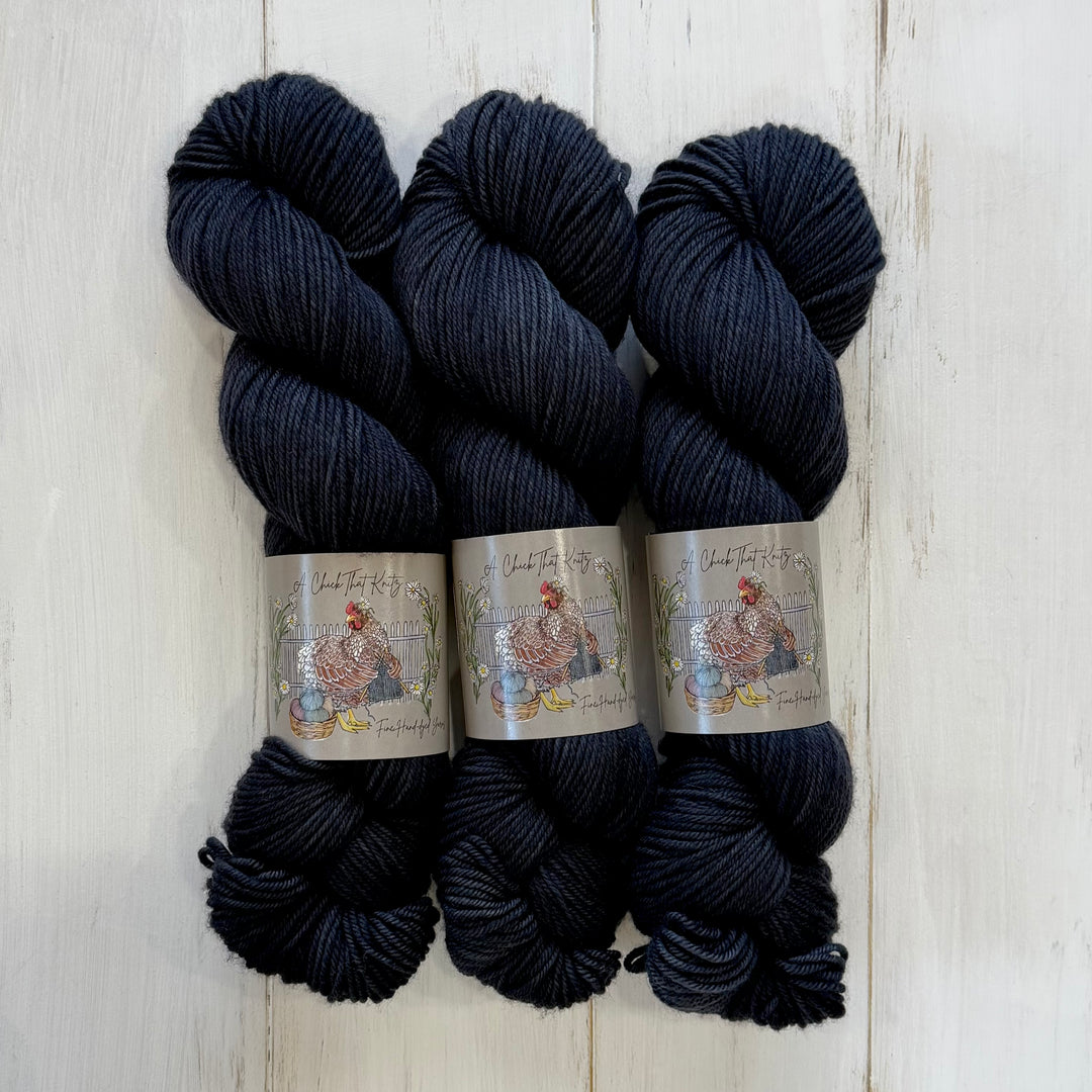 "Obsidian" Hand-dyed Yarn