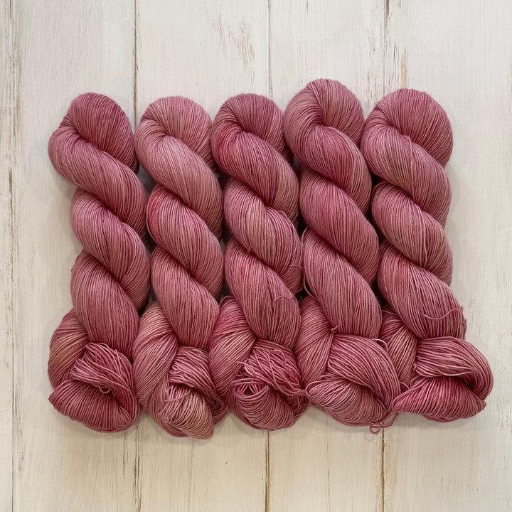 "Dusty Rose" Hand-Dyed Yarn - Singles Fingering