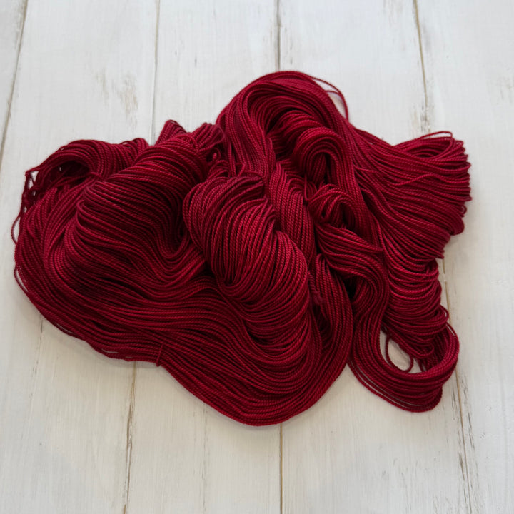 "Rose Red" Hand-Dyed Yarn - Deluxe Sock