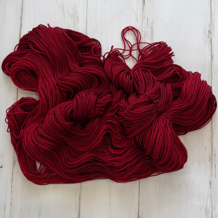 "Rose Red" Hand-Dyed Yarn - Deluxe Sock