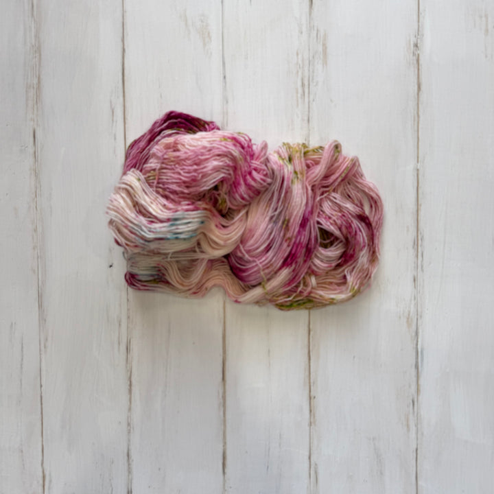 "Cherry Blossom" Hand-Dyed Yarn - Singles Fingering