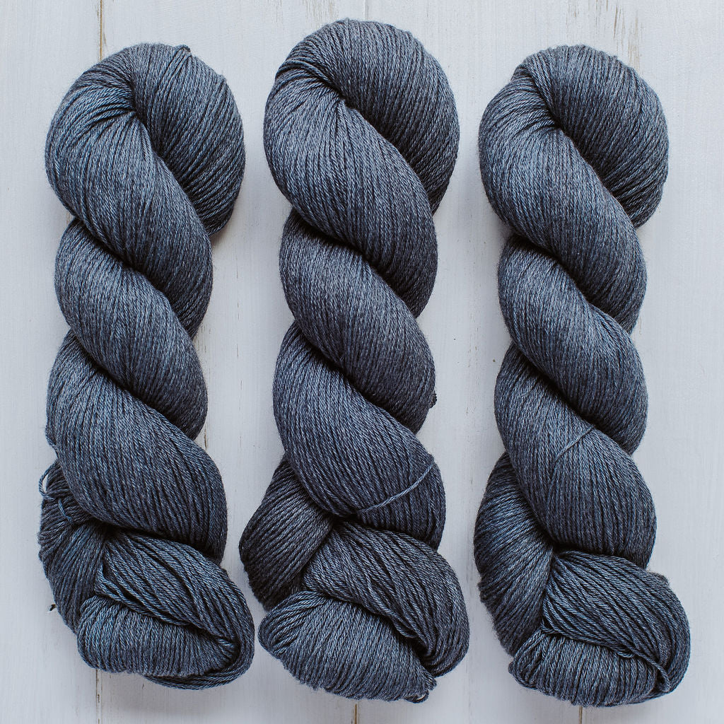 "Midnight" Hand-Dyed Merino/Cotton Yarn