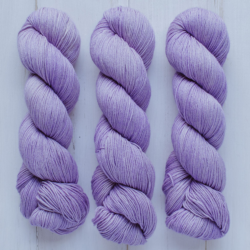 "Lilac" Hand-Dyed Merino/Cotton Yarn