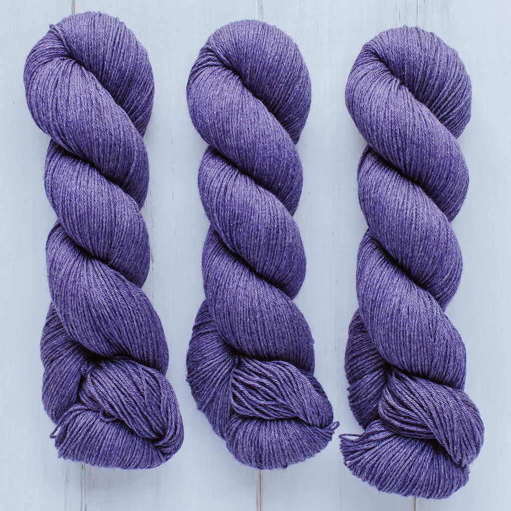 "Amethyst" Hand-Dyed Merino/Cotton Yarn