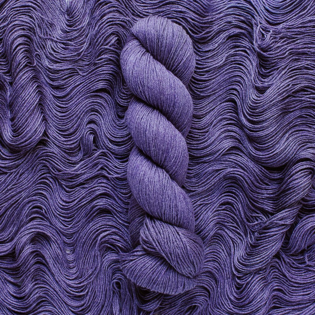 "Amethyst" Hand-Dyed Merino/Cotton Yarn