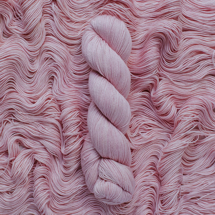 "Carnation" Hand-Dyed Merino/Cotton Yarn
