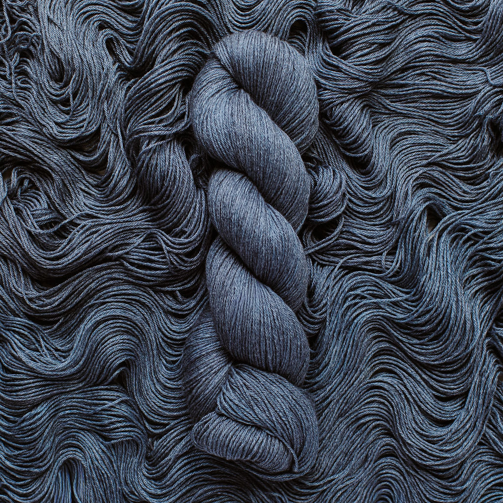 "Midnight" Hand-Dyed Merino/Cotton Yarn