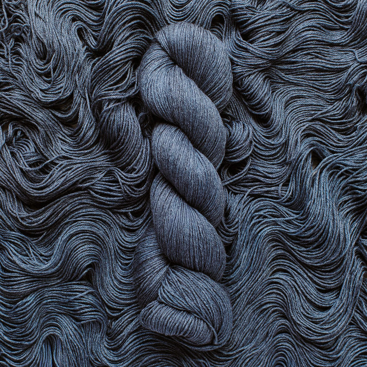 "Midnight" Hand-Dyed Merino/Cotton Yarn