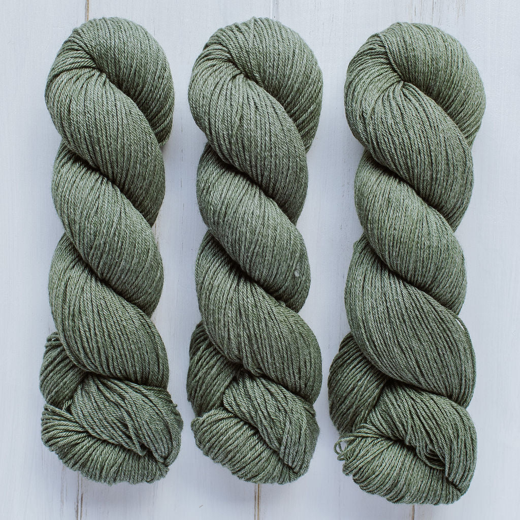 "Moss" Hand-Dyed Merino/Cotton Yarn