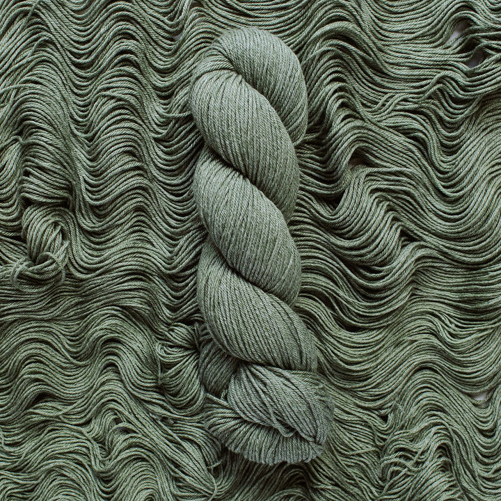 "Moss" Hand-Dyed Merino/Cotton Yarn