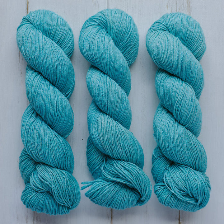 "Turquoise" Hand-Dyed Merino/Cotton Yarn