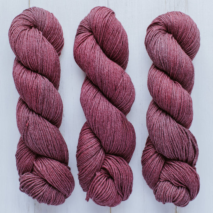 "Strawberry Jam" Hand-Dyed Merino/Cotton Yarn