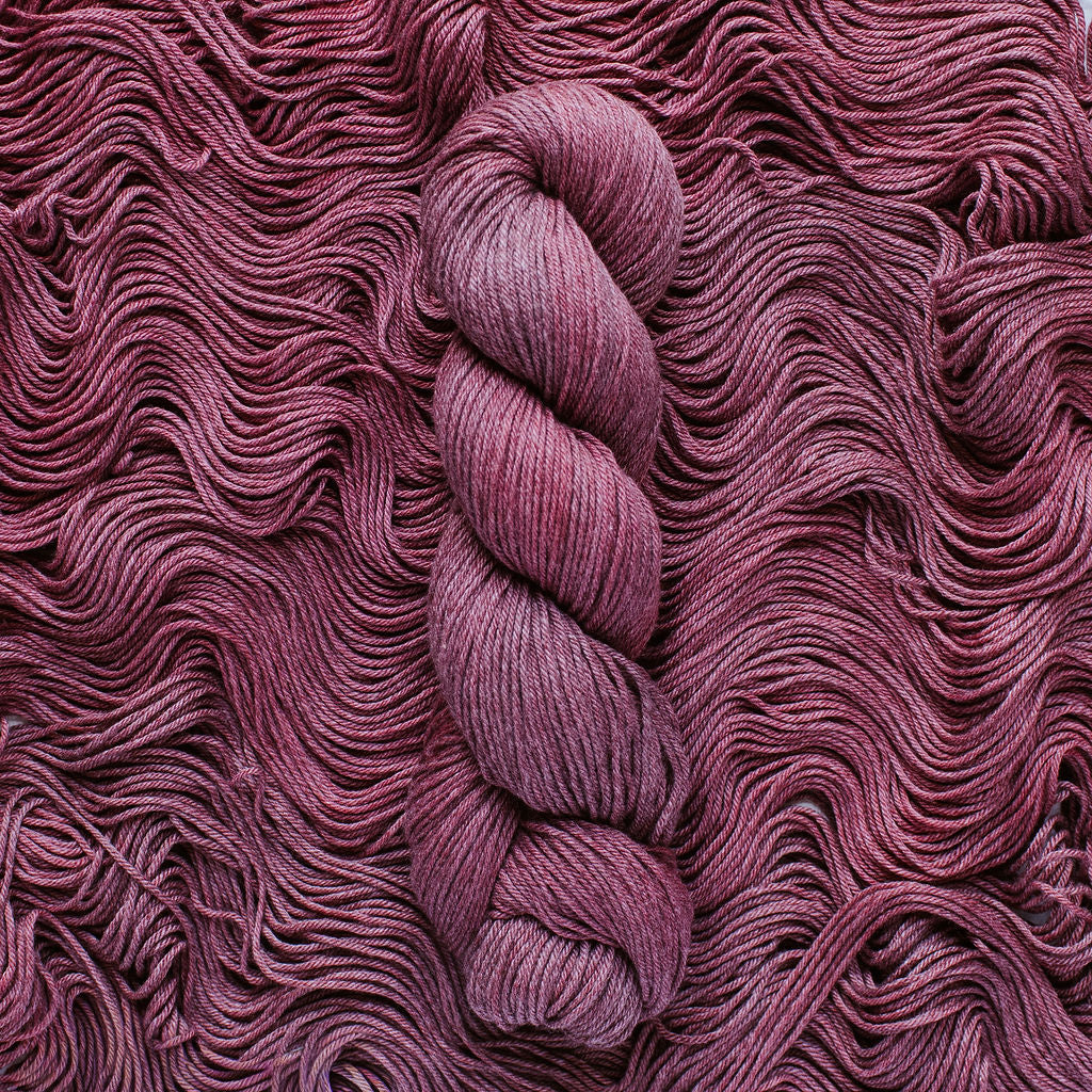 "Strawberry Jam" Hand-Dyed Merino/Cotton Yarn