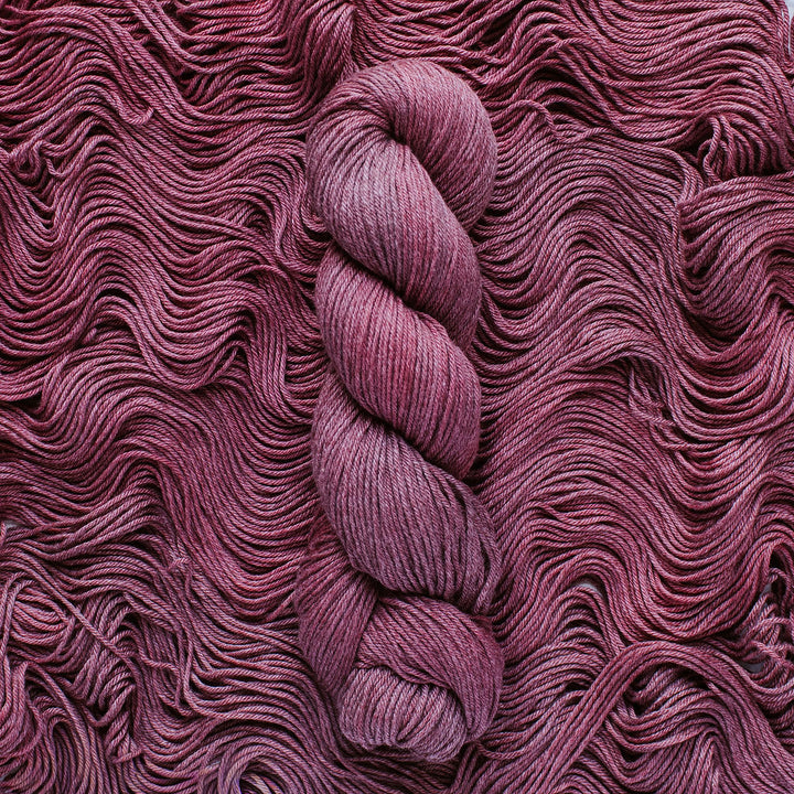 "Strawberry Jam" Hand-Dyed Merino/Cotton Yarn