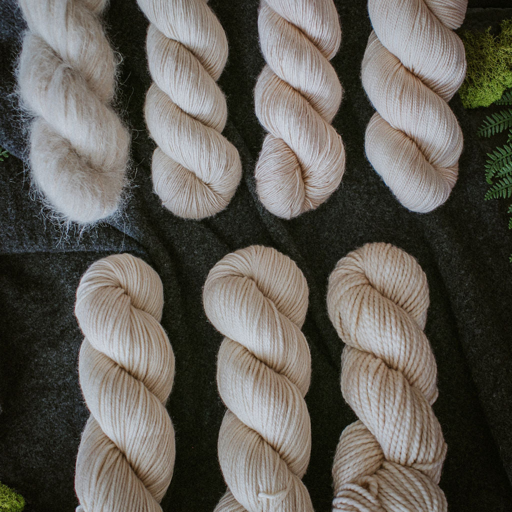 "White Satin and Orange Blossom" Hand-dyed Yarn