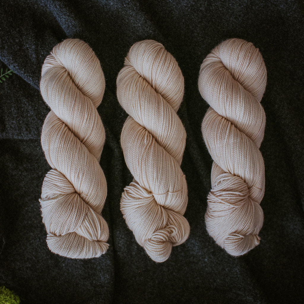 "White Satin and Orange Blossom" Hand-dyed Yarn