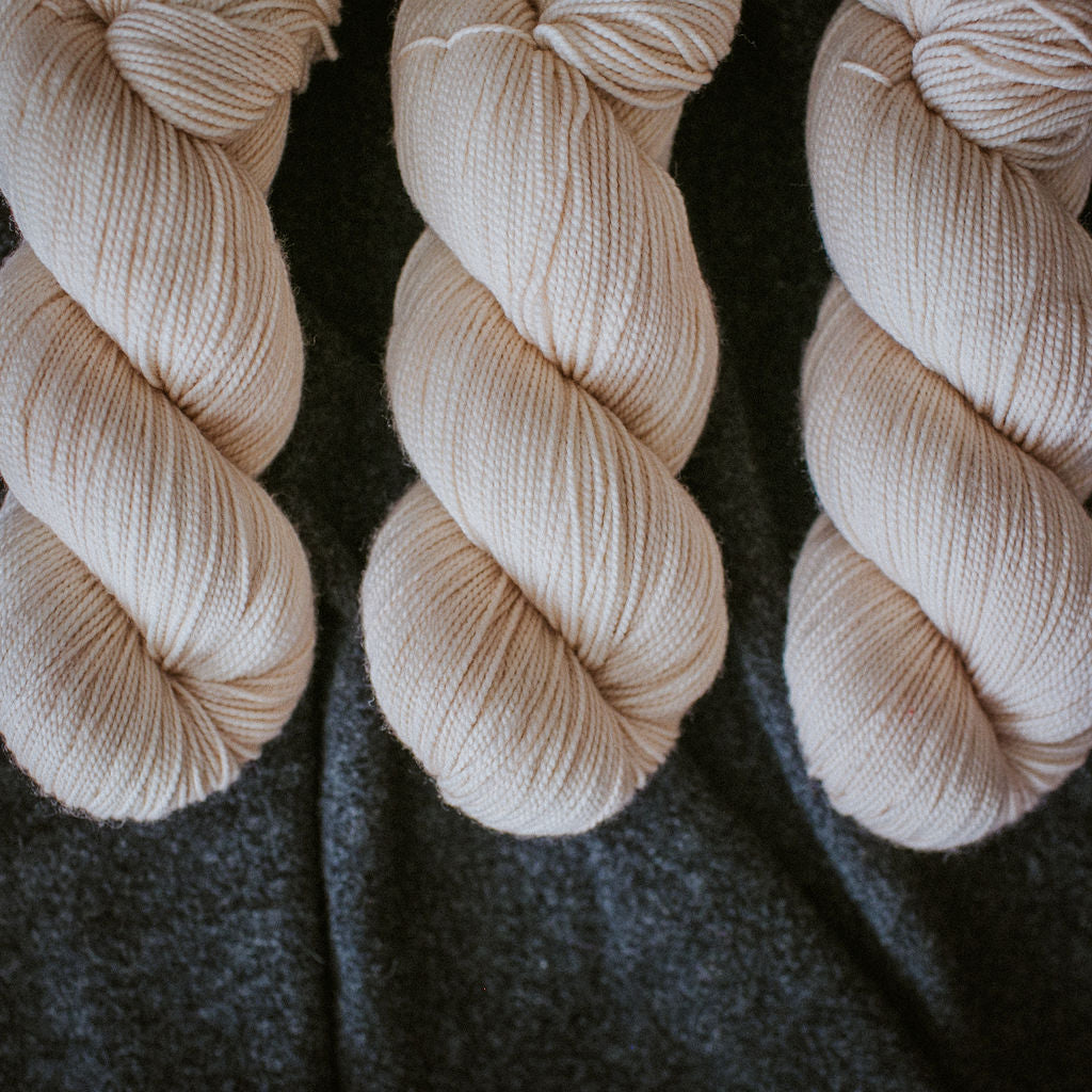 "White Satin and Orange Blossom" Hand-dyed Yarn