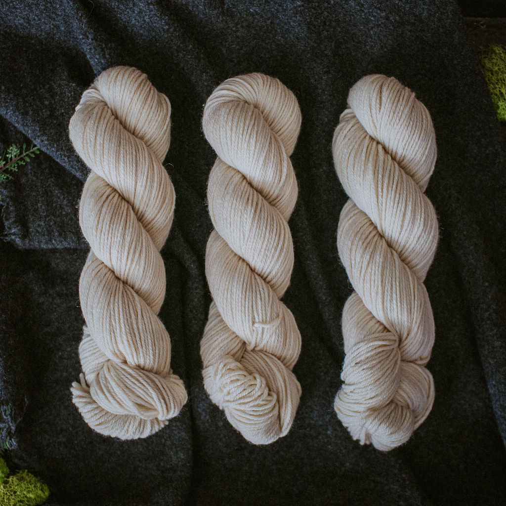 "White Satin and Orange Blossom" Hand-dyed Yarn