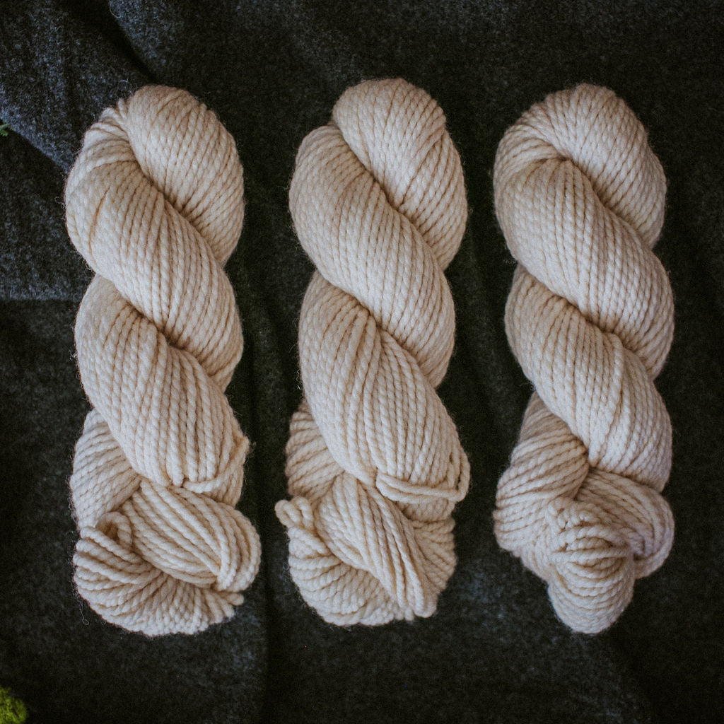 "White Satin and Orange Blossom" Hand-dyed Yarn