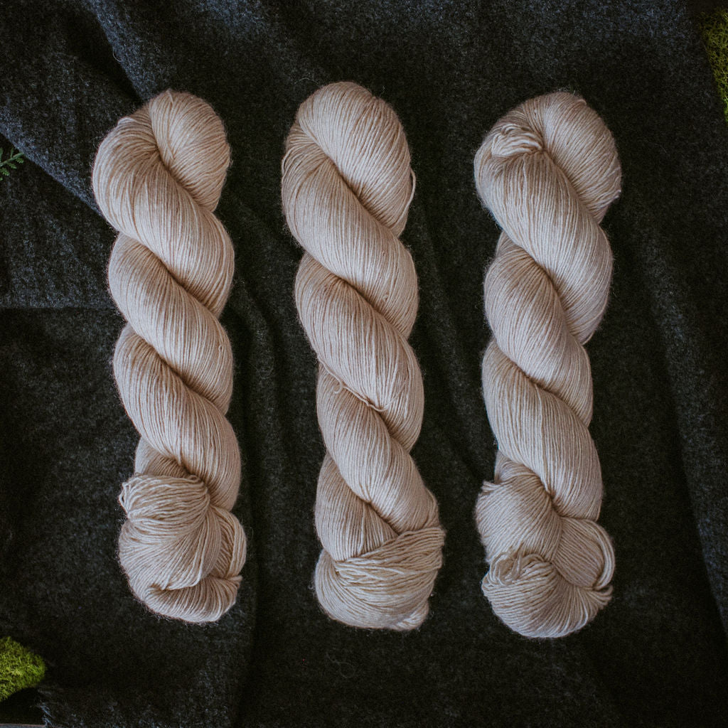 "White Satin and Orange Blossom" Hand-dyed Yarn