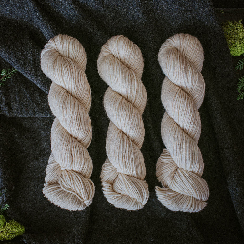 "White Satin and Orange Blossom" Hand-dyed Yarn